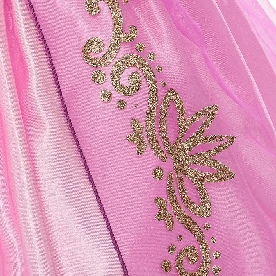 Disney Kids Princess Costume Elsa Anna Halloween Dress Girl Jasmine Moana Dinner Dress Rapunzel Mermaid Pageant Disguise 3-10Y Good Vibrations