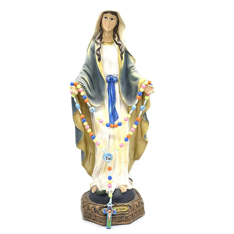 Cartoon Cross Pendant Necklace Kid Rosary Beads Catholic Religious Jewelry Good Vibrations