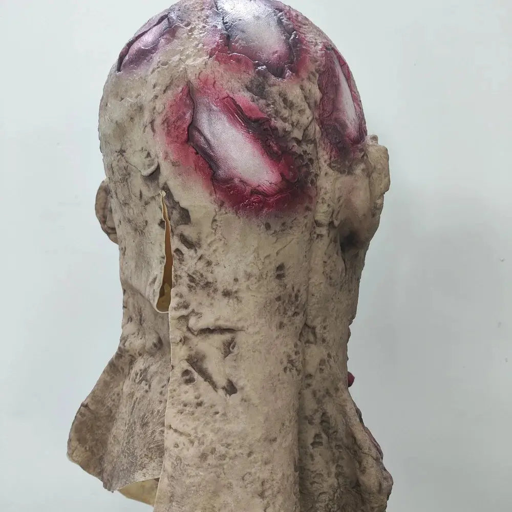 Halloween Horror Walking Dead Zombie Full Head Mask Adult Latex Zombie Mask Scary Spit Out Tongue Full Face Stage Show Face Mask Good Vibrations