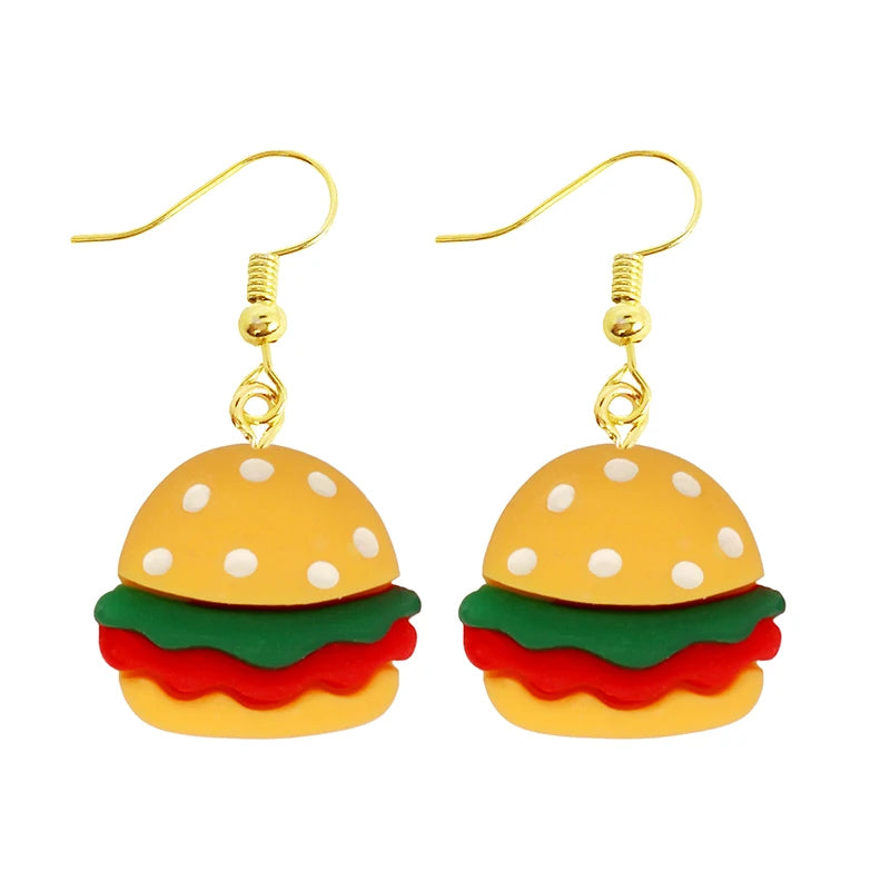 Earrings For Women Girls Cute Foods Hamburg Pizza Chicken Leg Candy Bottle Handmade Candy Kids Funny Resin Good Vibrations Adult Super Store