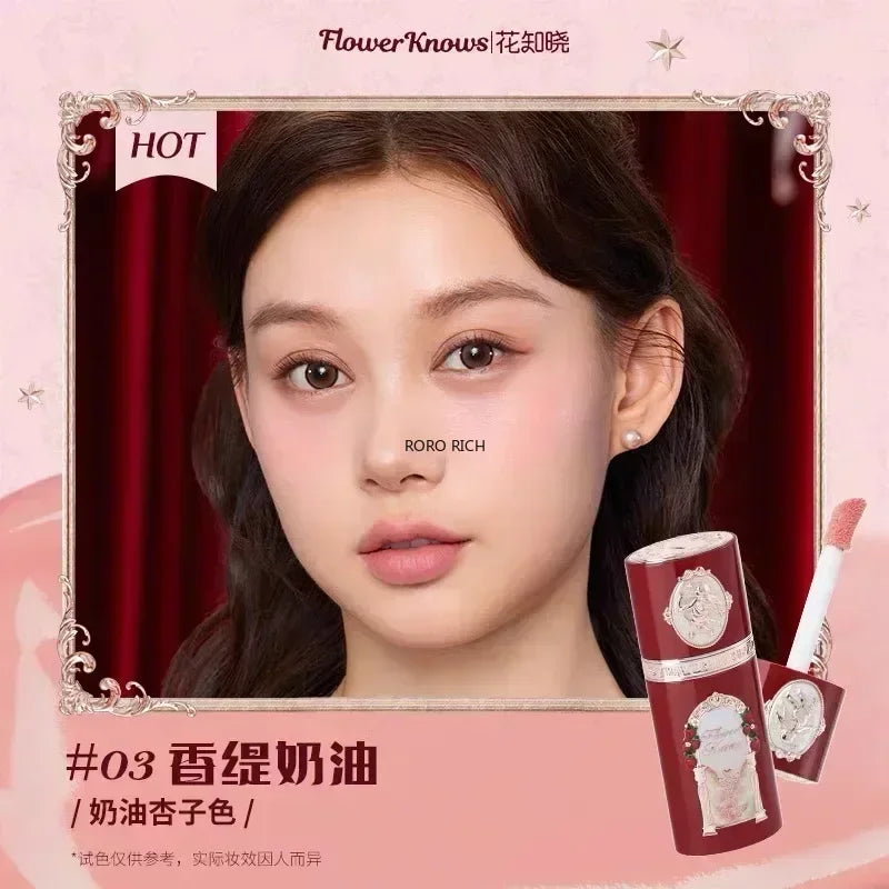Flower Knows Strawberry Cupid Liquid Blush Long-lasting Moisturizing Easy Makeup Blush Creamy Liquid Blusher Good Vibrations