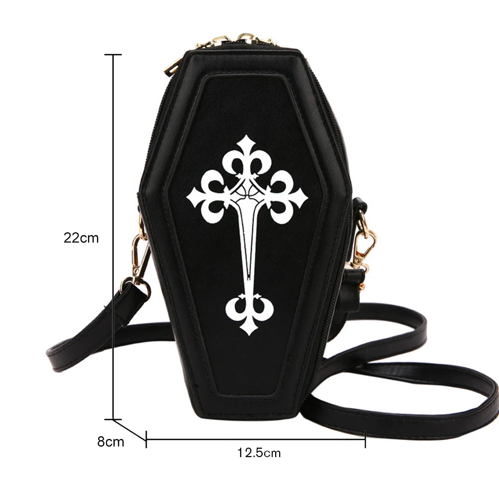 New Coffin Shape Purses Shoulder Bag 2023 Halloween Handbag Crossbody Bag Coffin Purses Women Gothic Women Bag Good Vibrations