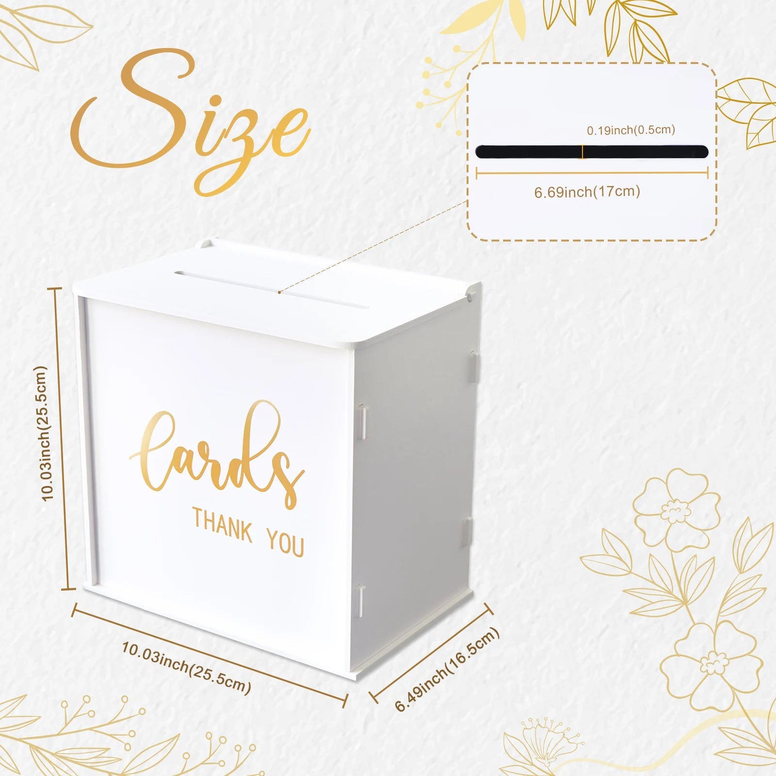 Wedding Card Box for Wedding Reception,Gift Wedding Money Envelope Card Box for Party Graduation Birthday Wedding Decorations Good Vibrations