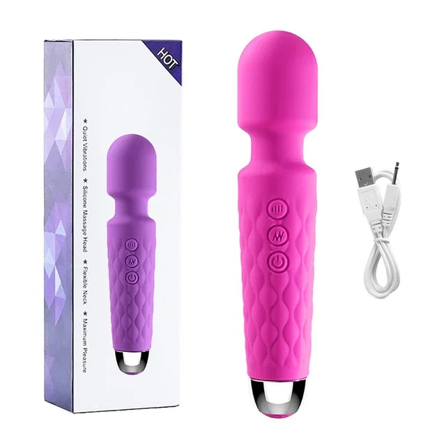 Powerful Handheld Massager Av Vibrator 20 Speed Wand Vibrating Massage Magic Full Body Therapy Motor Dildo Masturbator Sex Toy Good Vibrations Adult Super Store