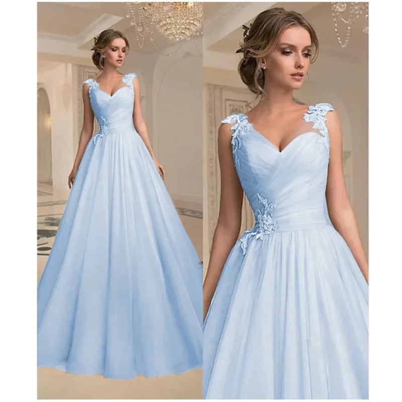 Spring Summer New Style Women's Dress V-Neck Fashion Mesh Sleeveless Long Gown Full-Length Skirt High Collar Empire Waist Good Vibrations