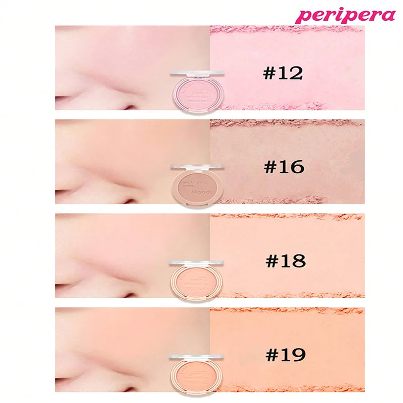Single Color Blush Palette, Matte Fine Powder Cheek Blush, Non-Cakey, Long-Lasting, Nude Makeup, K-Beauty Cosmetic Good Vibrations