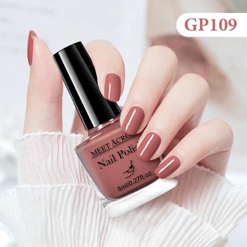 8ml Water-Based Nail Polish 48 Colors Long Lasting Quick Drying No Need of Lamp to Cure Nail Supplies Vernis for Nails Manicure Good Vibrations