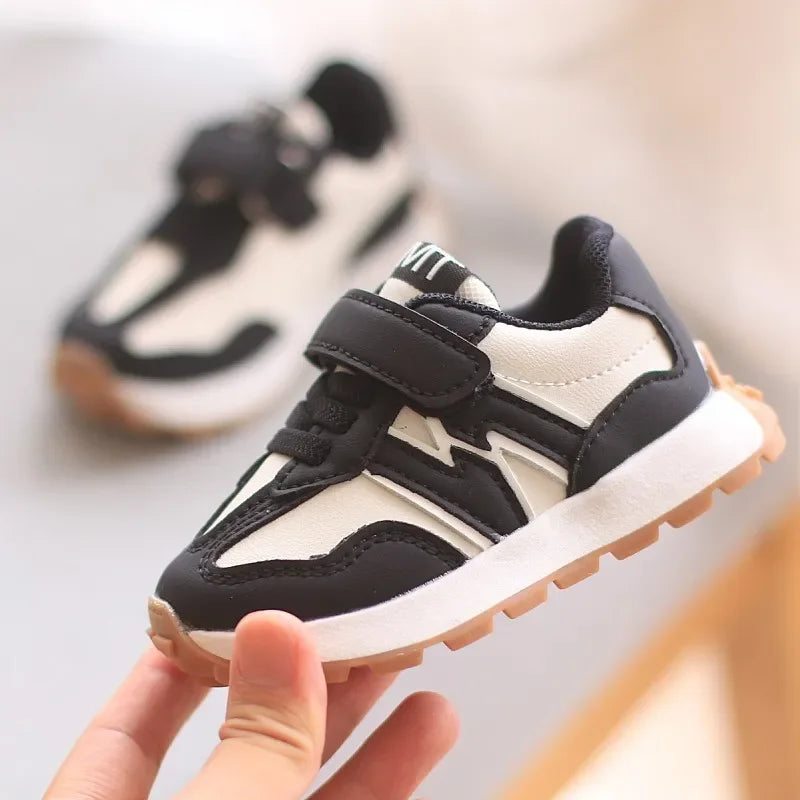 Children's Sports Shoes Toddler Breathable Non Slip Comfort Sneakers Lightweight Hook and Loop Soft Sole Running Casual Shoes Good Vibrations