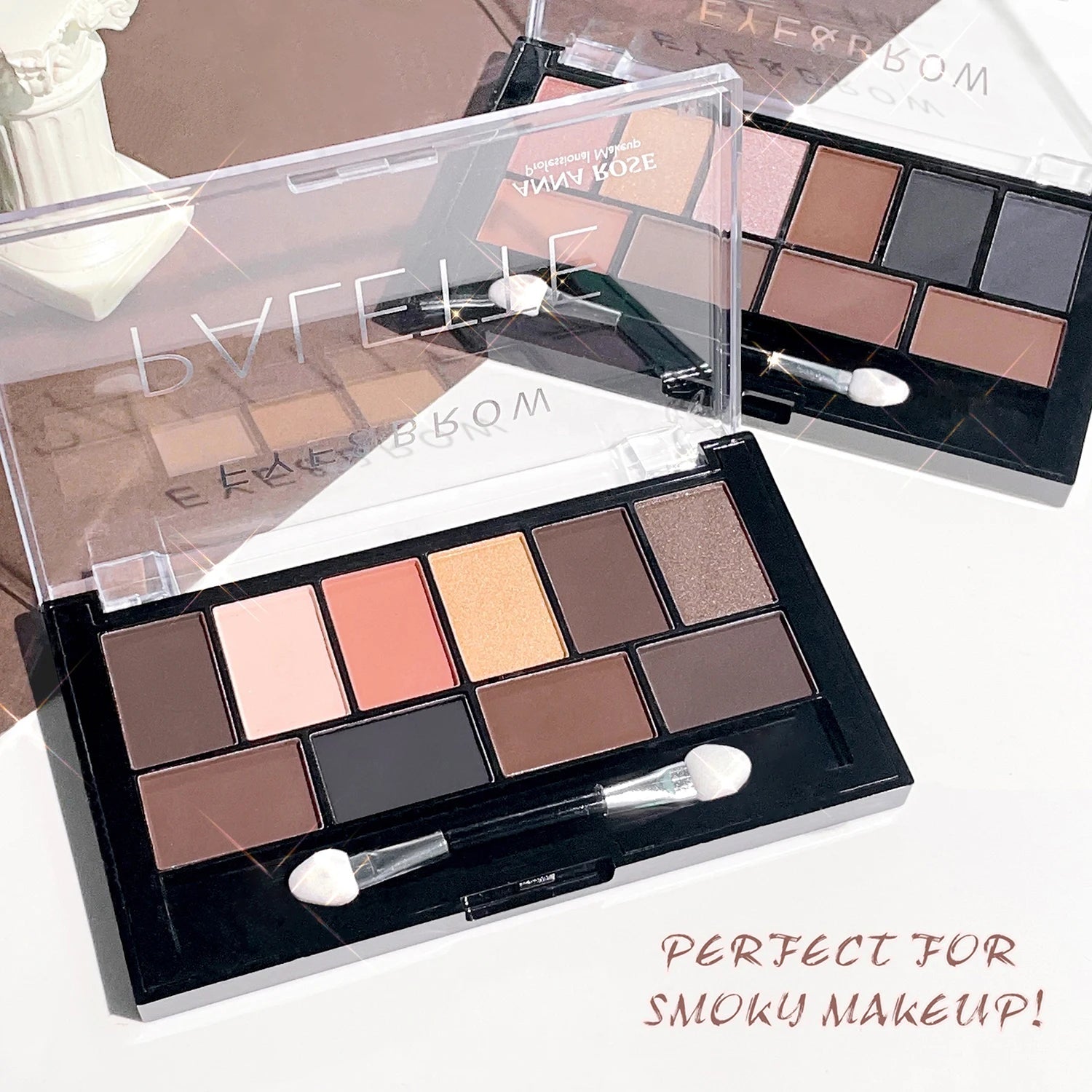 Ten color eyeshadow palette pearlescent matte fine shimmer earth tones beginner daily nude eyeshadow palette makeup Good Vibrations
