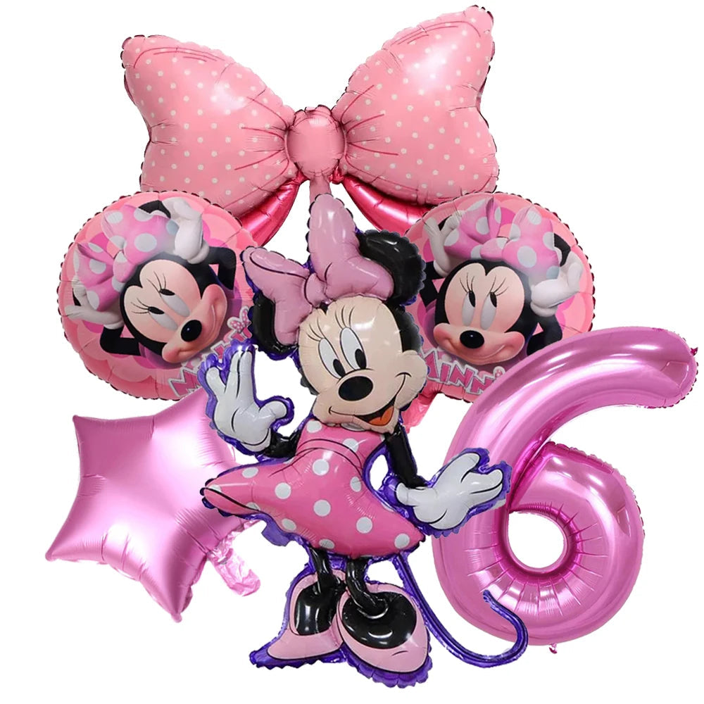 Minnie Mouse Birthday Decoration Disposable Cups Plates Tablecloth Cake Latex Balloon Baby Shower Kids Girls Party Supplies Good Vibrations