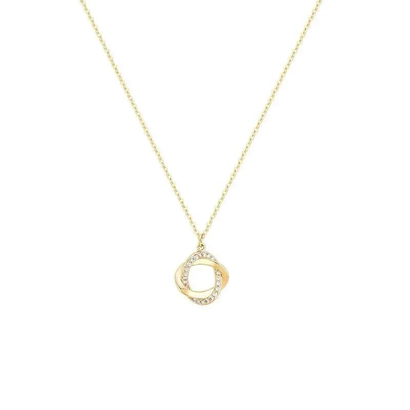 Fashion Cross Rotating 925 Sterling Silver Pendant Chain 14k Gold Plated Necklace Gold Necklace for Women Fine Jewelry Good Vibrations
