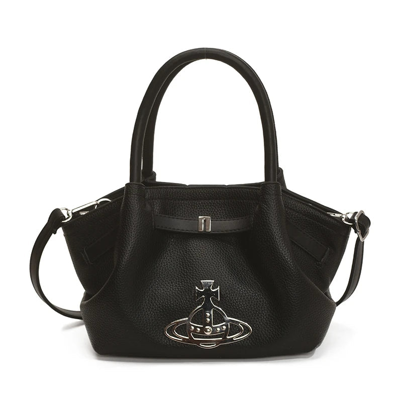 Classic Designer Paris Fashion Tote Messenger Purse Shopper Bag Elegant Leather Solid Color Commuter Good Vibrations