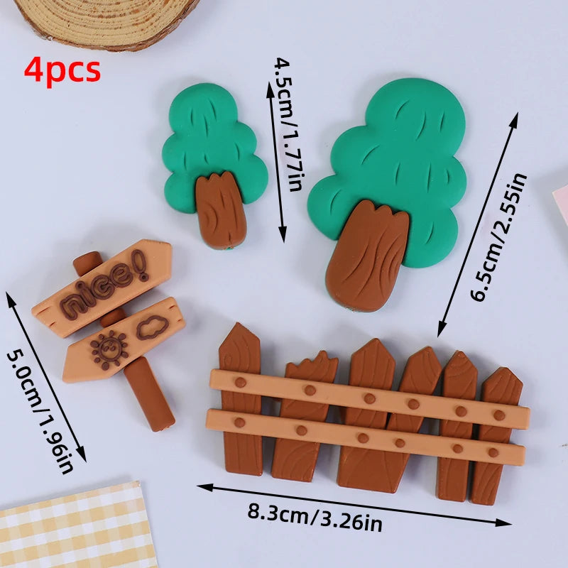 Farm Series Cake Topper Lambs Ponies Piglets Chickens Ducks Haystacks for Children's One Year Old Birthday Party Cake Decoration Good Vibrations