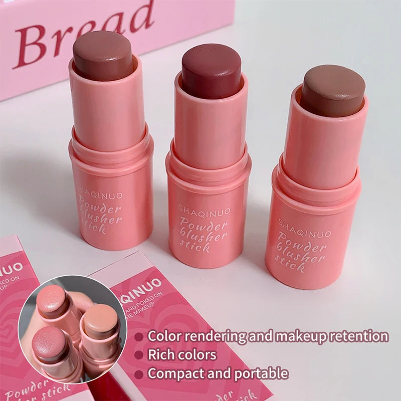 SHAQINUO Energizing Blush Stick - Natural Matte Finish, Creamy Texture, Easy to Blend for a Youthful Glow Good Vibrations