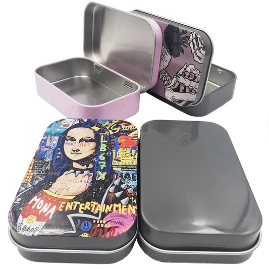 Cigarette Case Box Flip Cap Tobacco Storage Smoke Humidor Rolling Paper Jewelry Candy Coin Key Organizer Tin Flip Gifts Sealed Good Vibrations