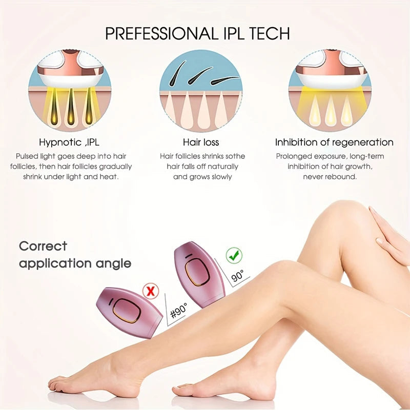 Permanently Home Use Mini Handheld 999999 Flashes IPL Laser Hair Removal Device Painless Personal Care for Men and Women 881 Good Vibrations