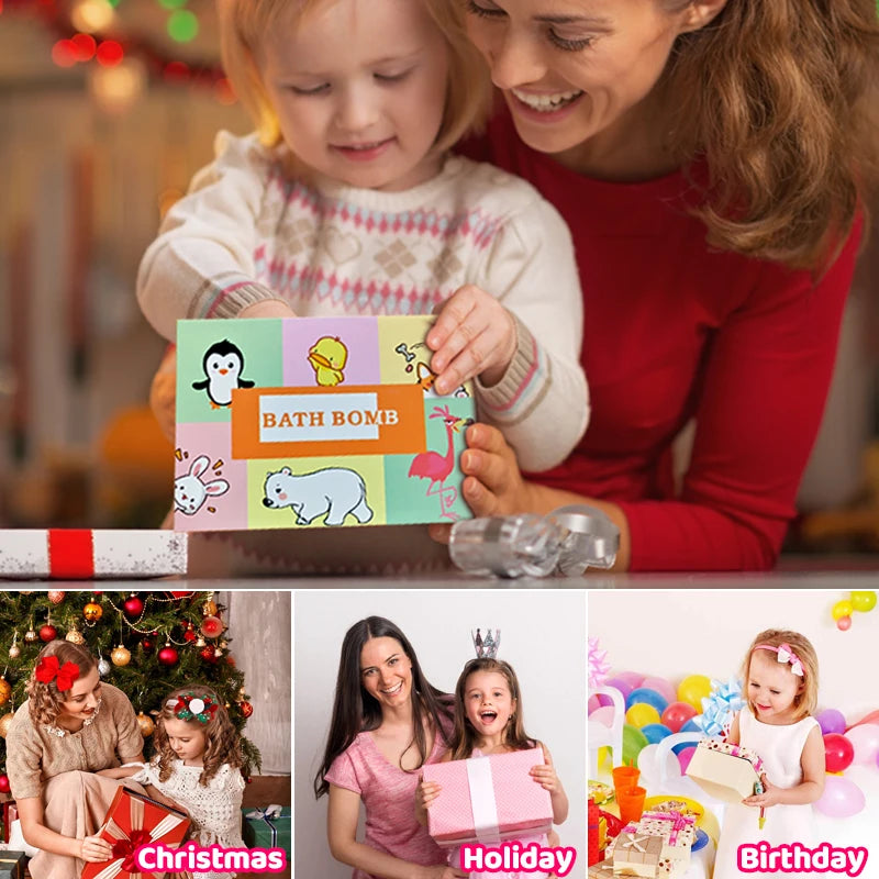 Bath Bombs for Kids with Surprise Toys Inside (6 Pack) - for Kids & Boys and Girls - Holiday Bubble Bath with Cheerful Scent Good Vibrations