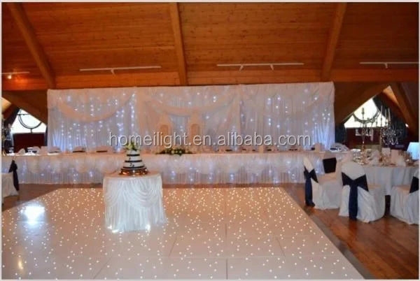 Romantic LED Star Cloth White Gauze Wedding Hotel Banquet Stage Backdrop LED Star Curtain W Good Vibrations