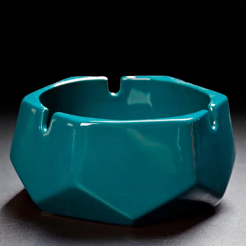 European-style Ceramic Ashtray with Cover Creative Personality Fashion Office Anti-flying Ashtray Living Room Home Decoration Good Vibrations Adult Super Store