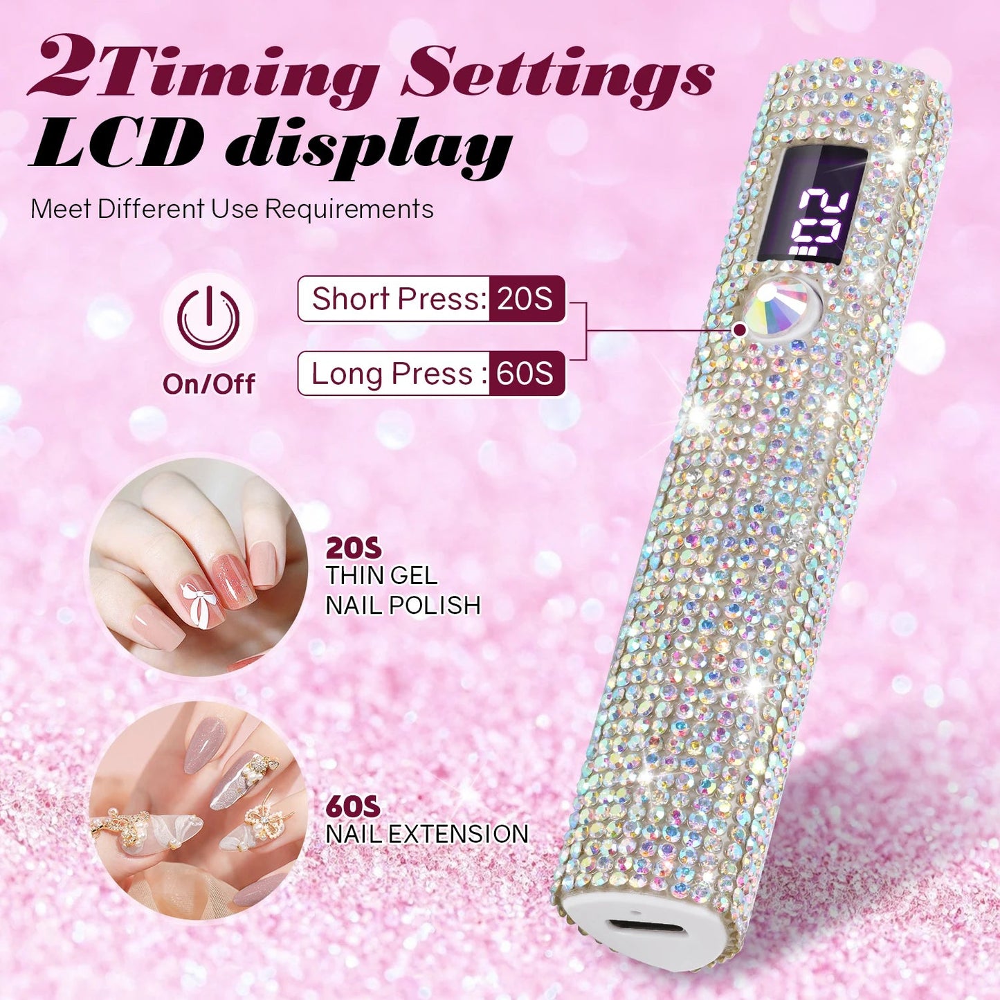 DianaBeauty Handheld Nail Dryer Lamp UV/LED Nail Curing All Gel Polish Nail Art Tool USB Rechargeabl Quick Dry Nail Lamp Good Vibrations Adult Super Store