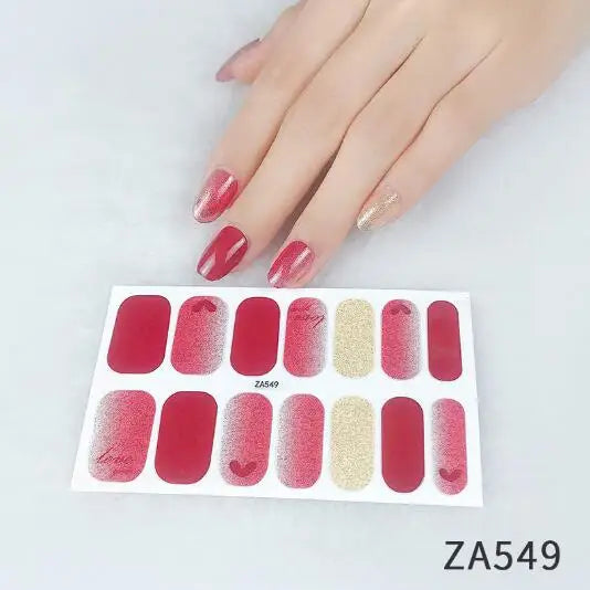 Nail Stickers DIY Decals For Nail Art Wraps Women Beauty Full Cover Nail Manicures Decorations Uñas Postizas Press On Nails Good Vibrations