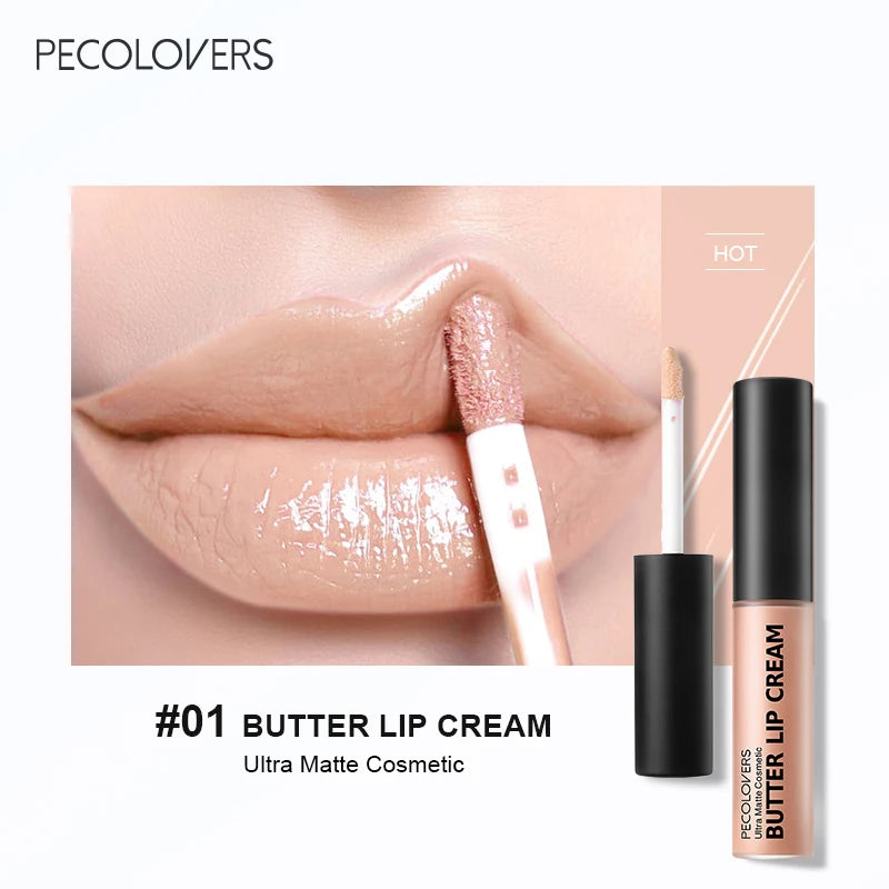 1PC Butter Gloss Non-Sticky Lip Gloss Long Lasting Nude Lip Makeup Hydrating Lip Gloss with Essential Oil Liquid Lipstick Good Vibrations