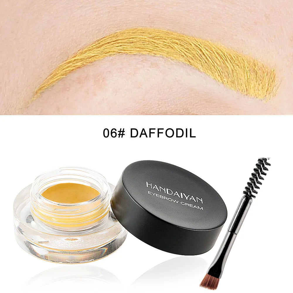 HANDAIYAN 12 Color Waterproof Eyebrow Cream Professional Eyeliner Eyebrow Gel High Brow Tint Black Eye Brow Makeup Tools Good Vibrations
