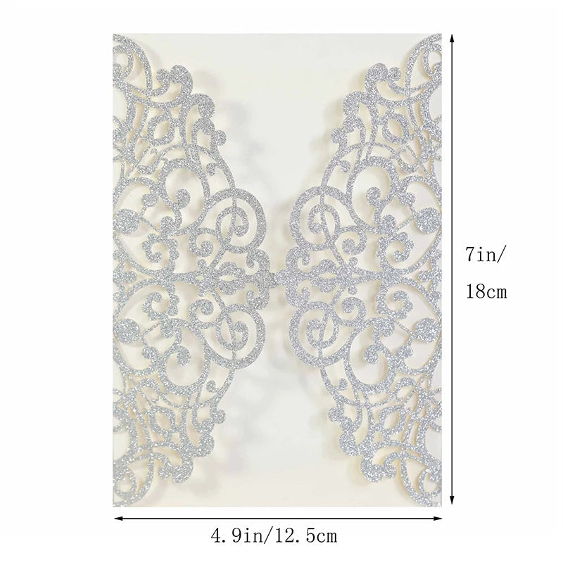 10Pcs Wedding Invitations Cards Tags Vintage Wedding Bridal Shower Engagement Sweet Birthday Gift Greeting Card Party Supplies Good Vibrations