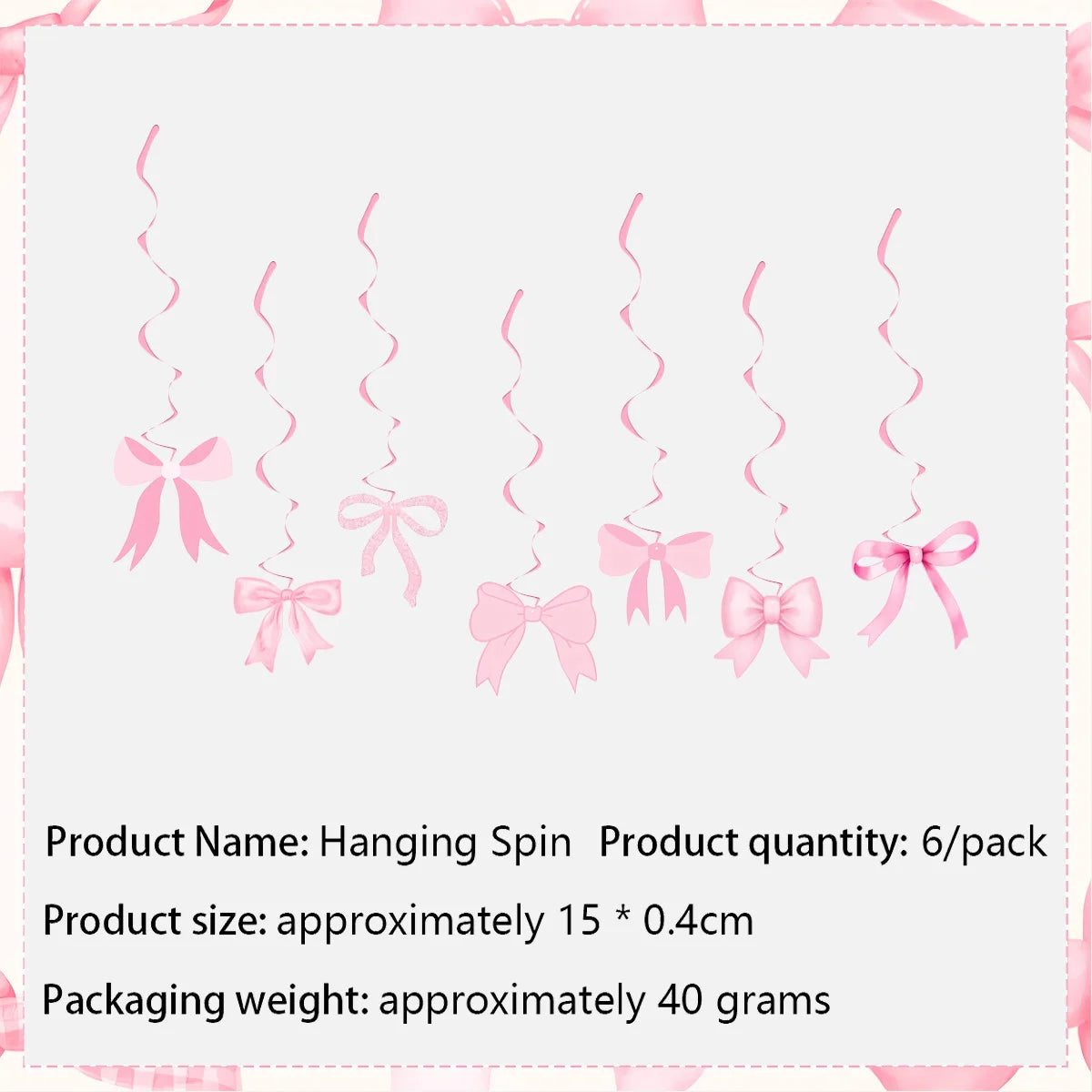 Pink Bow Birthday Cake Toppers for Girl Paper Bowknot Cake Decorations Princess Cake Toppers Wedding Birthday Party Supplies Good Vibrations