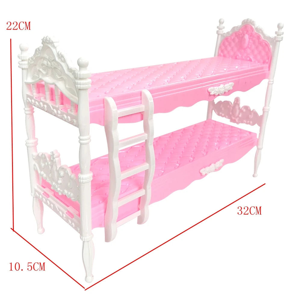 Fashion Dollhouse Furniture For 11.5 inch Dolls Accessories 1:12 Wardrobe Bed Chair Sofa 29-32 cm Doll Shoe Rack Slide Toys JJ Good Vibrations