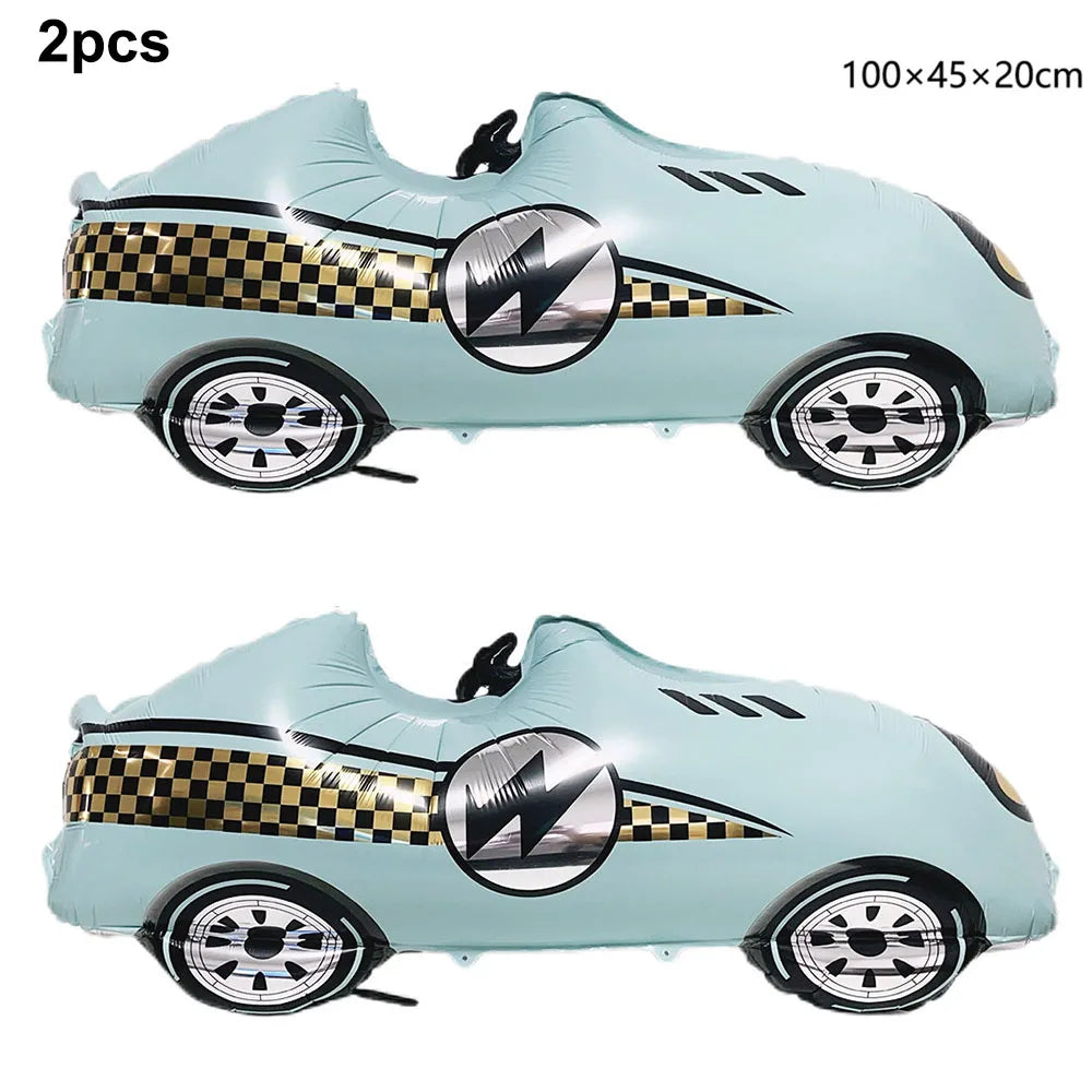 Race Car Party Tableware Plates Napkins Cup Two Fast Birthday Party Supplies Boys Racing Themed Two Years Old Party Decorations Good Vibrations