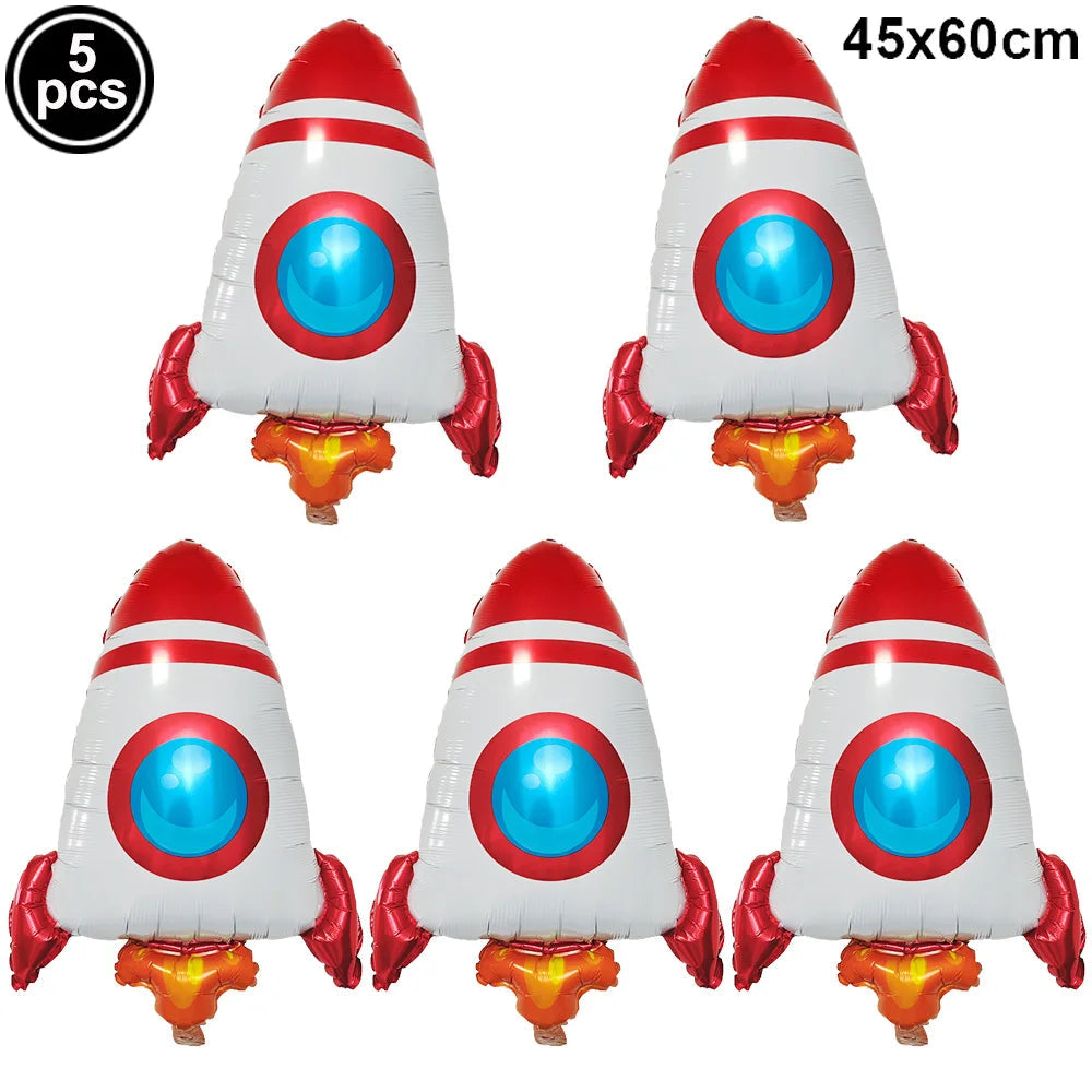 4D Standing Astronaut Spaceman Balloons Rocket Foil Balloons Kids Toys Baby Shower Outer Space Themed Birthday Party Decorations Good Vibrations