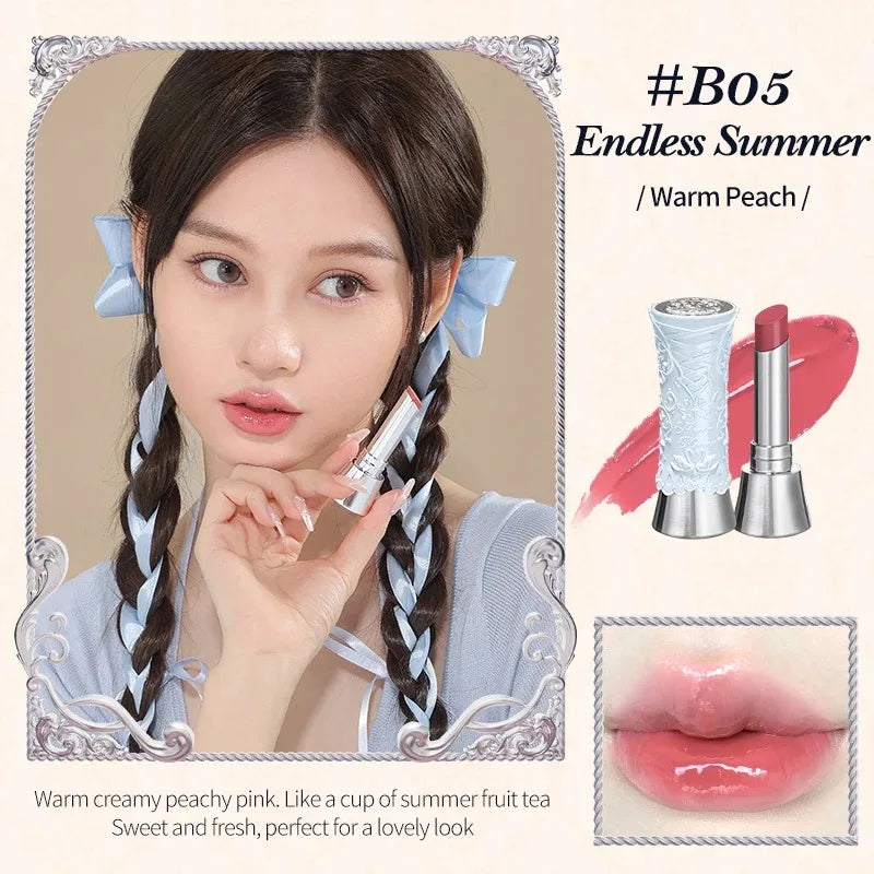 Flower Knows Lipstick Swan Ballet Lip Gloss Mirror Moisturizing Long-lasting Lip Glaze Nostickcup Nourishing 3.5g Good Vibrations