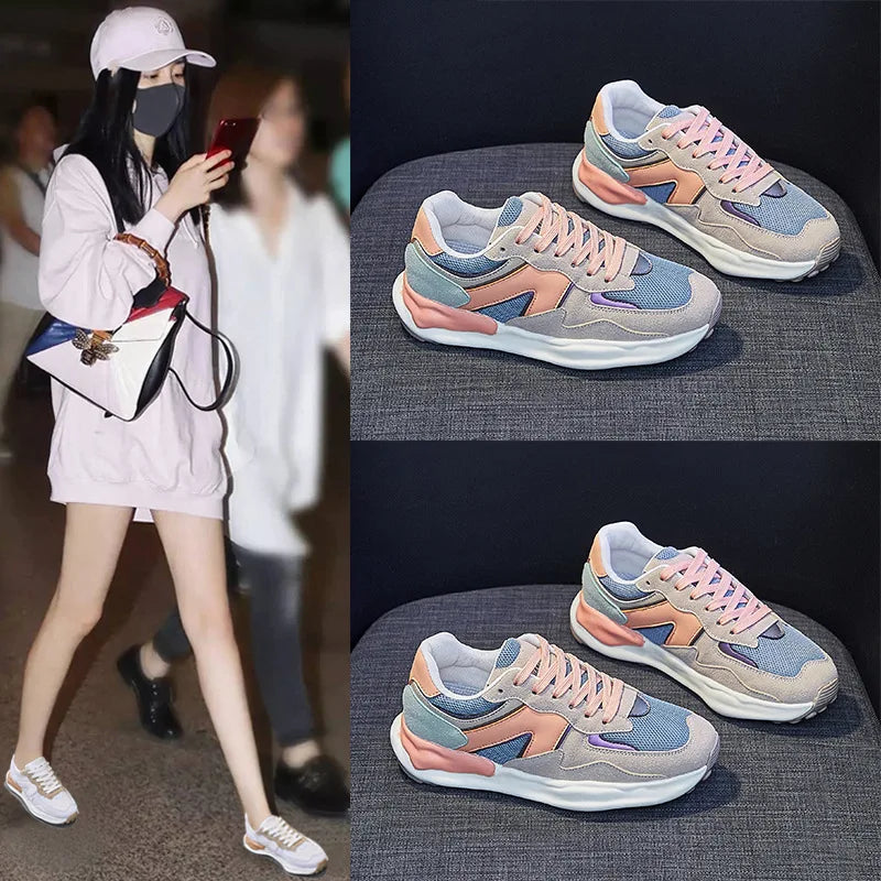 Women's Sports Shoes Casual Shoes Fashionable Women's Soft Flat Shoes Breathable and Shock-absorbing Lightweight Easy To Run Good Vibrations