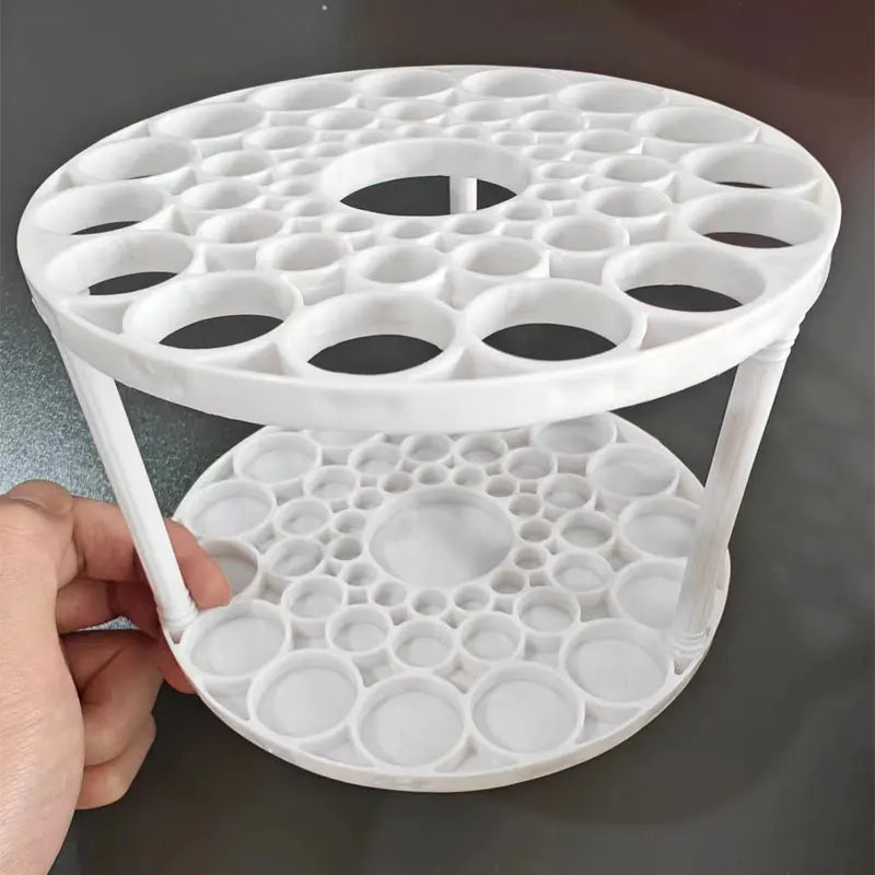 Makeup Brush Holder Organizer Desktop Cosmetics Storage Rack Makeup organization and Skincare Storage for Vanity, Desktop Good Vibrations