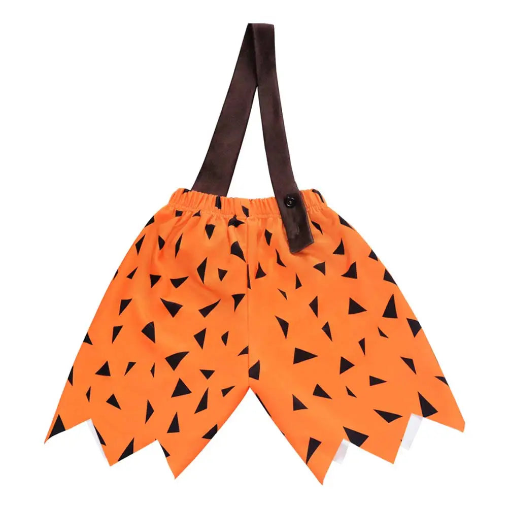 Flintstone Cosplay Costume Cartoon Animated Flintstones Roleplay Uniform Hallowmas Party Outfits Carnival Role Play Suits Good Vibrations