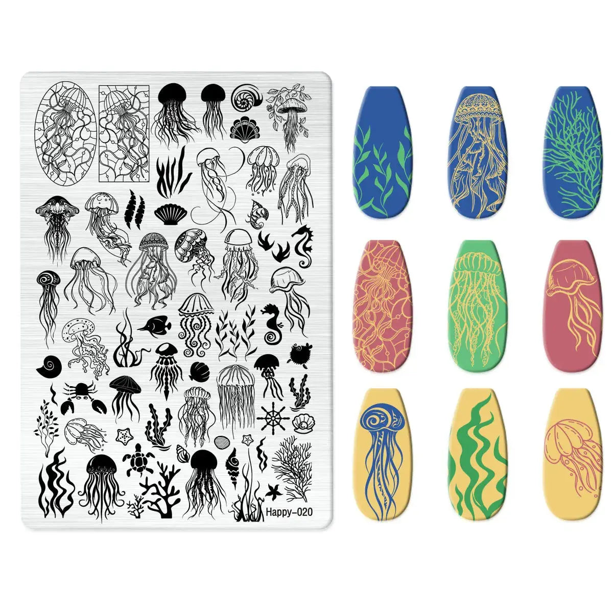 Halloween Series Celebration Nail Stamping Plate Cute Skull Pattern DIY Nail Art Image Stamp Stamper Manicure Template Good Vibrations