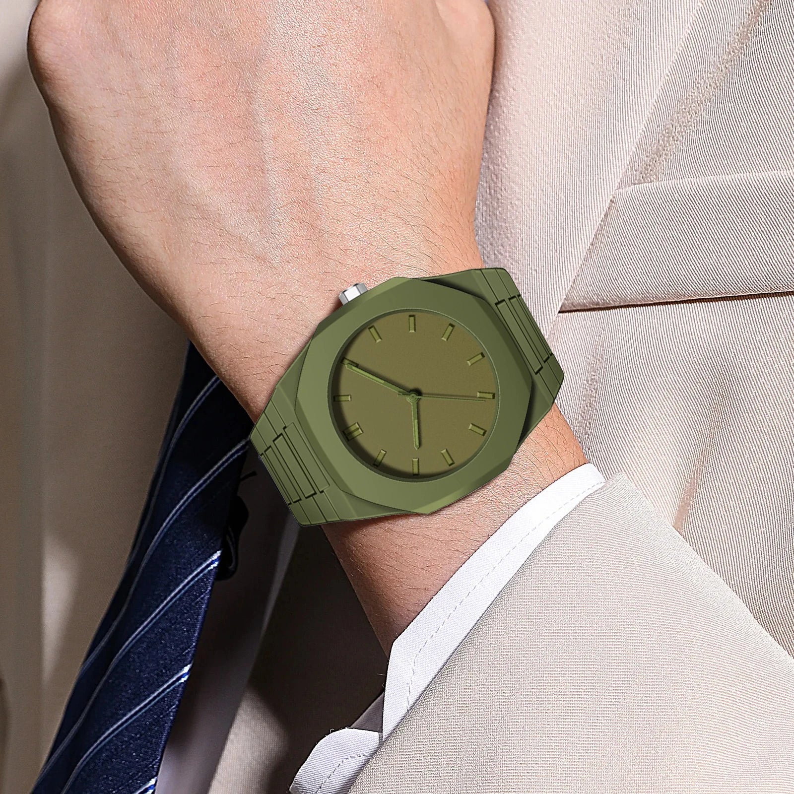 2025 New Modern Simple Creative Sports and Leisure Watch Creative Design Waterproof Quartz Movement Energy Watches Gift for Men Good Vibrations