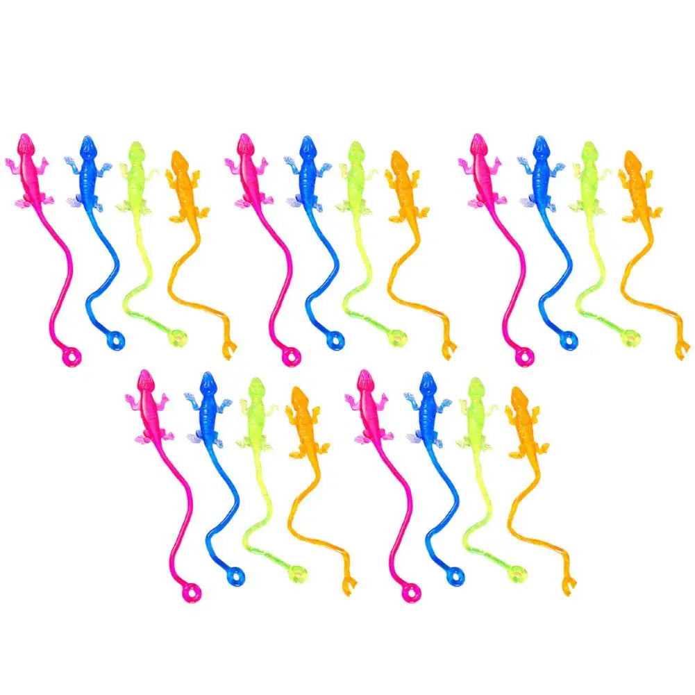 1-10X Colorful Lizard Retractable Sticky Gadget Toys For Kids Birthday Party Favors Pinata Fillers Halloween Gift Pinata Filler Good Vibrations