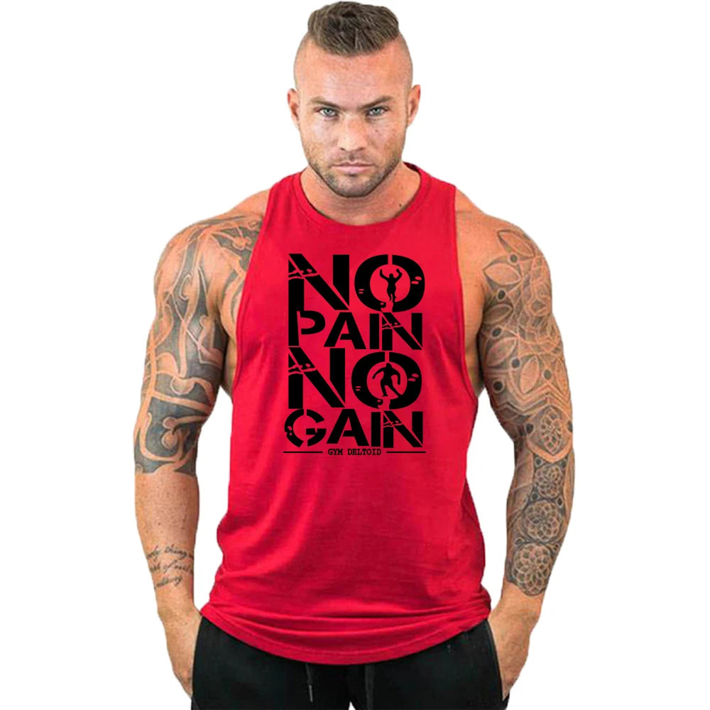 New fashion pure cotton sleeveless shirt vest men's fitness shirt men's undershirt bodybuilding exercise fitness vest fitness me Good Vibrations