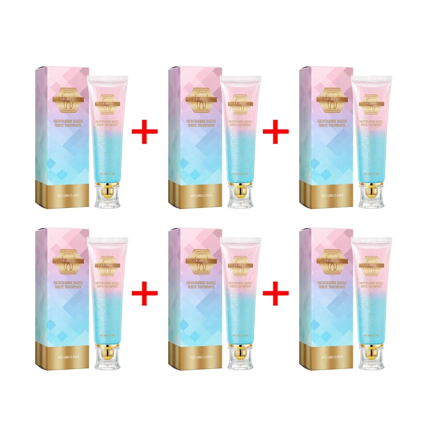 Niacinamide Whitening Toothpaste Reduce Plaque Fresh Bad Breath Stains Removing Hygiene Clean Dazzling Brighten Oral Teeth Care Good Vibrations