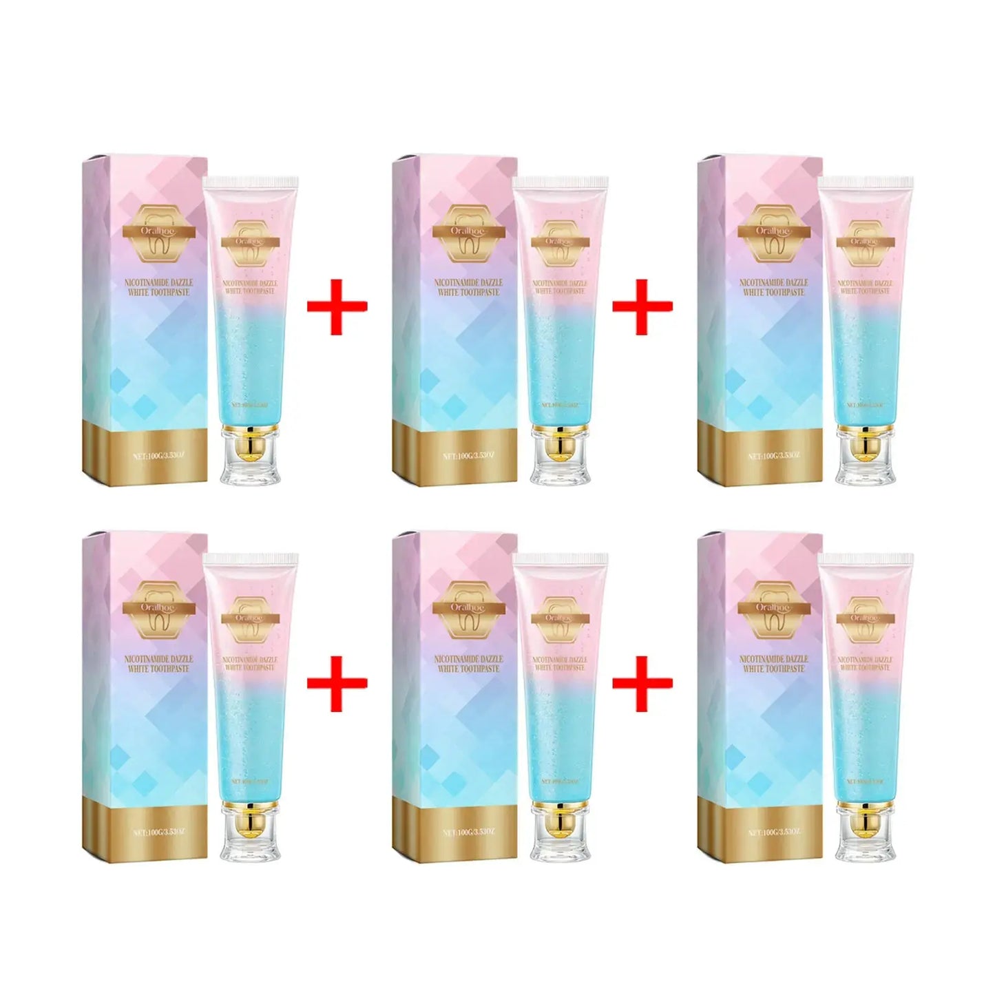 Niacinamide Whitening Toothpaste Reduce Plaque Fresh Bad Breath Stains Removing Hygiene Clean Dazzling Brighten Oral Teeth Care Good Vibrations