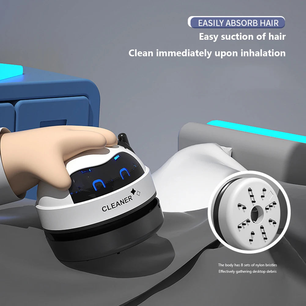 Desktop Vacuum Cleaner with Nozzle & Cleaning Brush USB Charging Mini Desk Dust Vaccum Cleaner Good Gift For Kid Student Ofiice Good Vibrations
