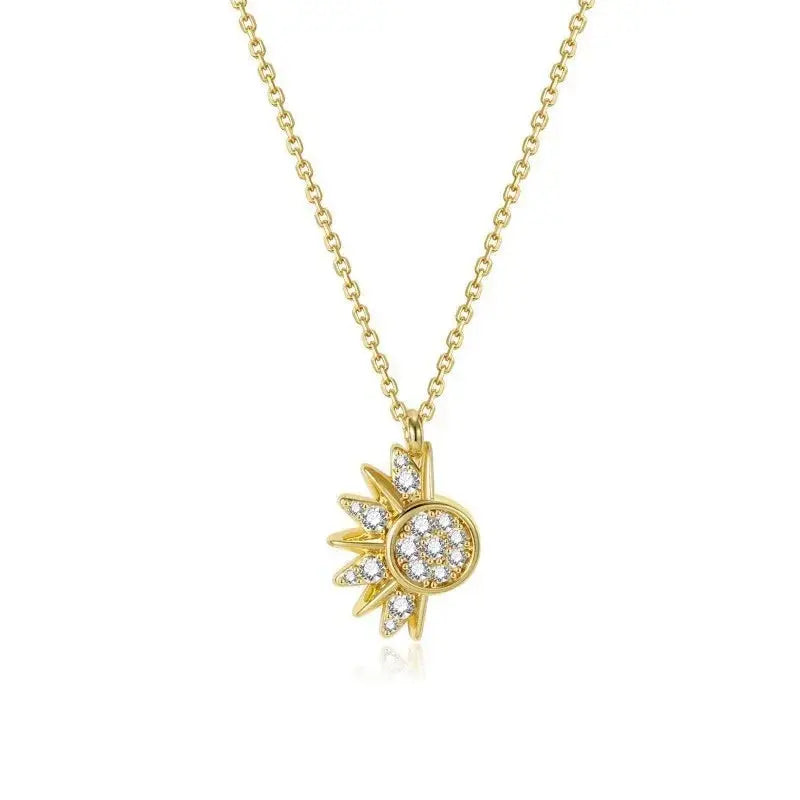 New Stainless Steel Magnetic Sun Moon Couple Necklace Fashion Chain for Men and Women Good Friend Gifts Trend Jewelry Good Vibrations
