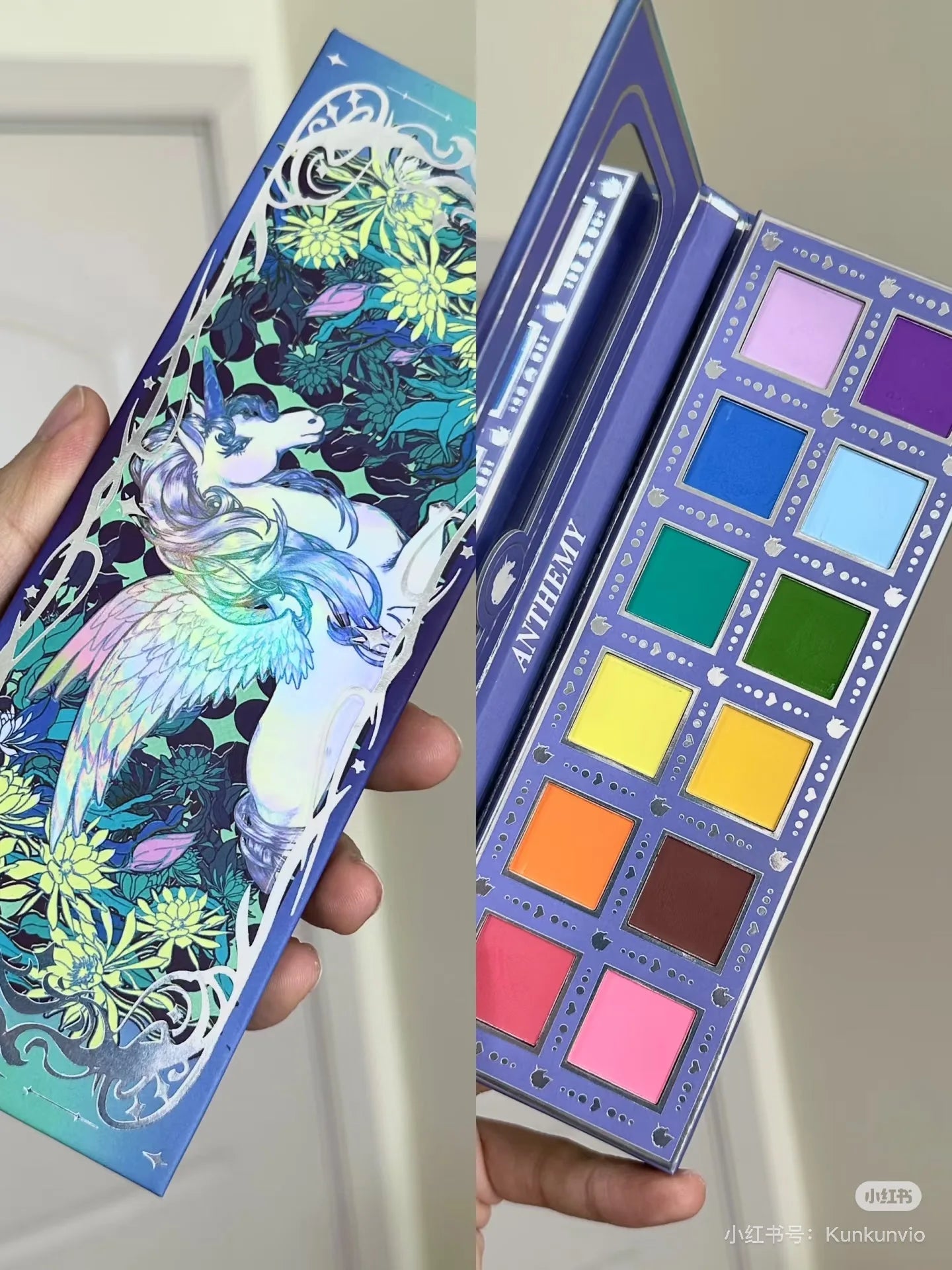 Anthemy 10 Color Eyeshadow Palette Matte Shimmer Chameleon Waterproof Long-Lasting Pearly Shiny Metal Eye Shadow Palette Make-up Good Vibrations