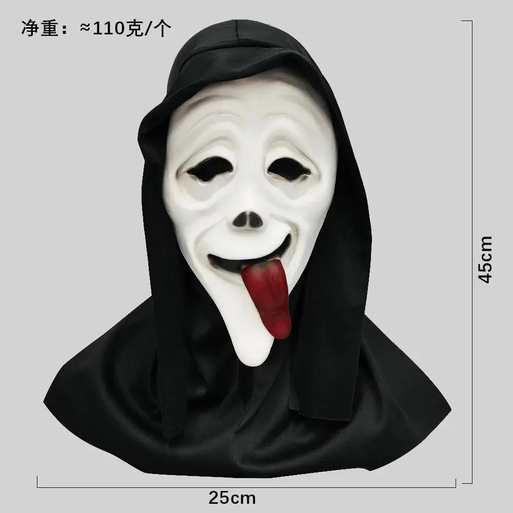 Screaming, Terrifying, Bloody Headset, Makeup Ball, Skull, Ghost Face Mask, Halloween Party, Mock Prop Good Vibrations