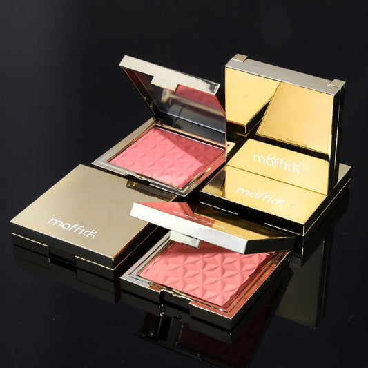 Gold box relief blush nude makeup orange lasting pink rouge makeup plate makeup powder Good Vibrations