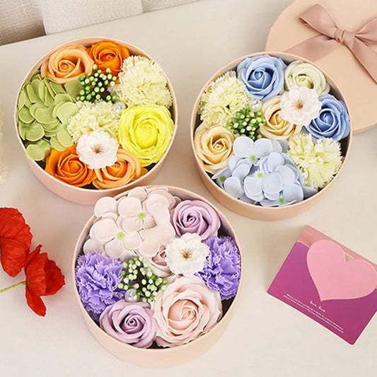 Soap Flower Gift Box For Woman's Day Mother's Day Rose Carnation Bathroom Decoration Mother's Day Gift Girl Friend Artificial Good Vibrations Adult Super Store