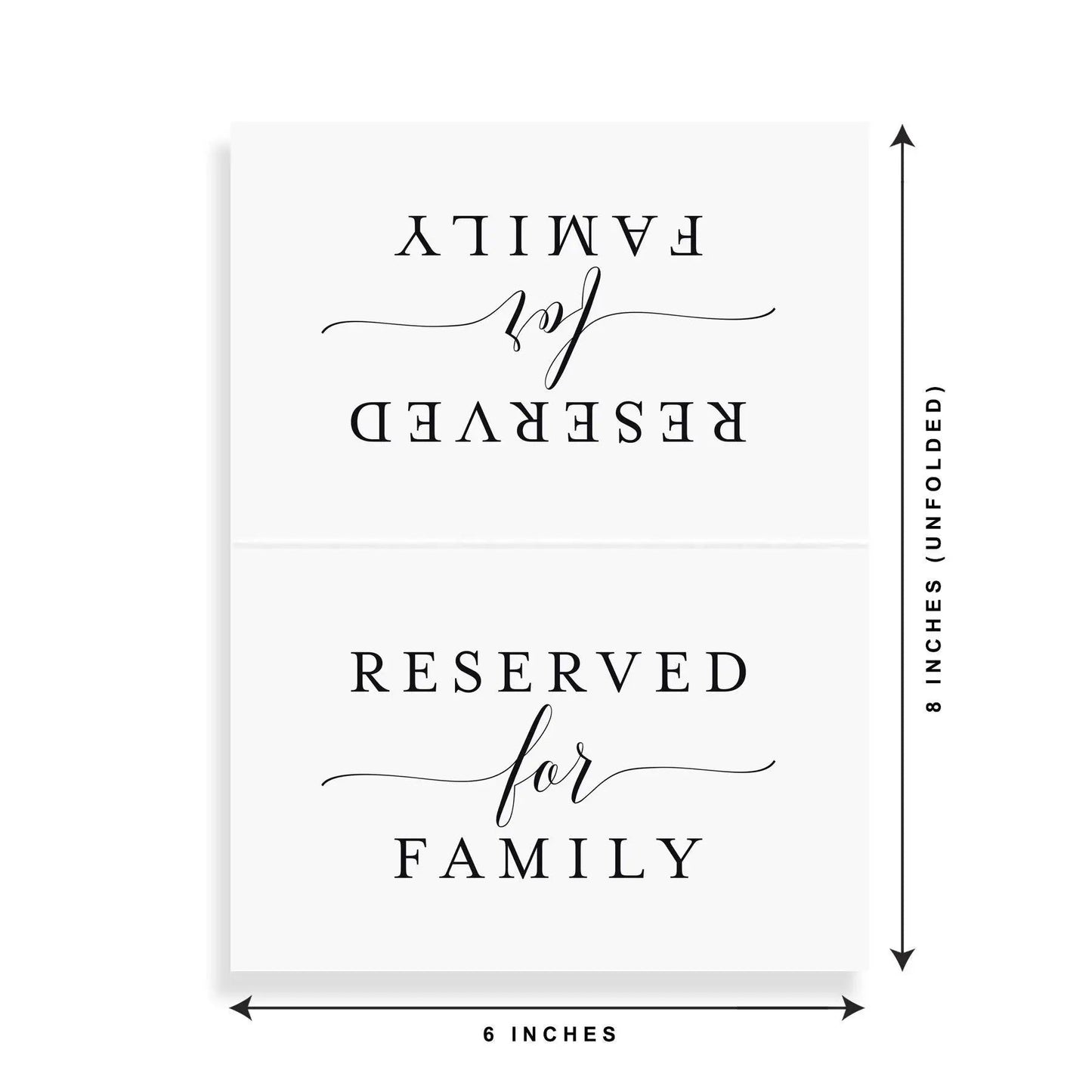 10pcs Reserved Signs for Weddings Party,Receptions Celebrations Reserved Signs for Tables Reserved for Family Card for Wedding