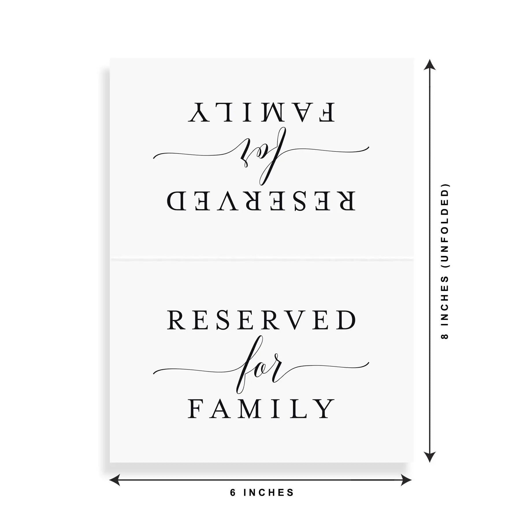 10pcs Reserved Signs for Weddings Party,Receptions Celebrations Reserved Signs for Tables Reserved for Family Card for Wedding Good Vibrations